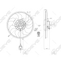 Ventilateur de refroidissement de radiateur à condensateur de voiture à faible bruit